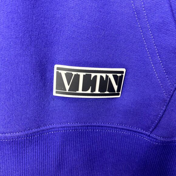 Valentino Purple Oversize Long Sleeve Hoodie Pocket VLTN - Picture 6 of 13